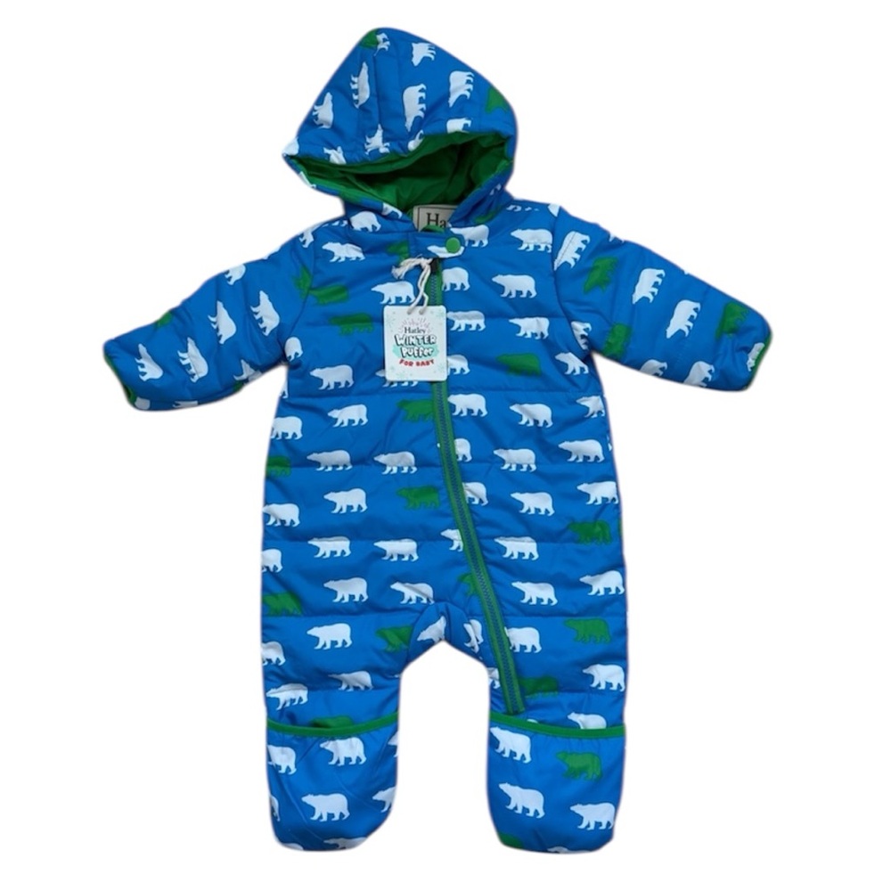 NWT Hatley Baby Winter Puffer All-in-One in Roaming Polar Bears